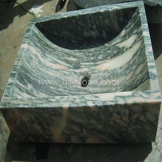 Green Marble Polished Stone Sink