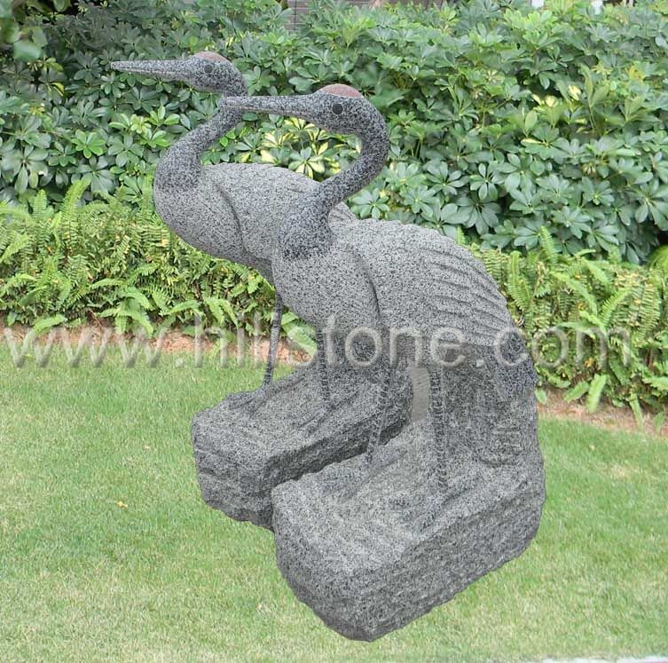 Stone Animal Sculpture Crane 3