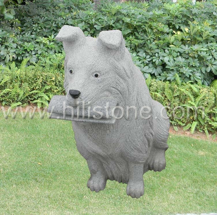 Stone Animal Sculpture Dog 1
