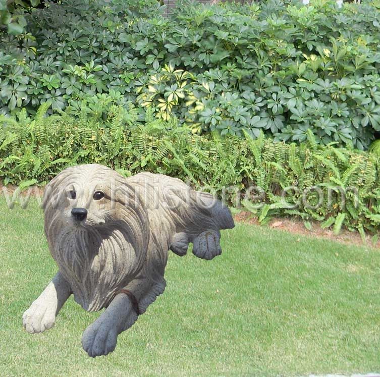 Stone Animal Sculpture Dog 12