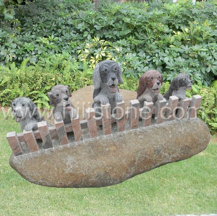 Stone Animal Sculpture Dog 15