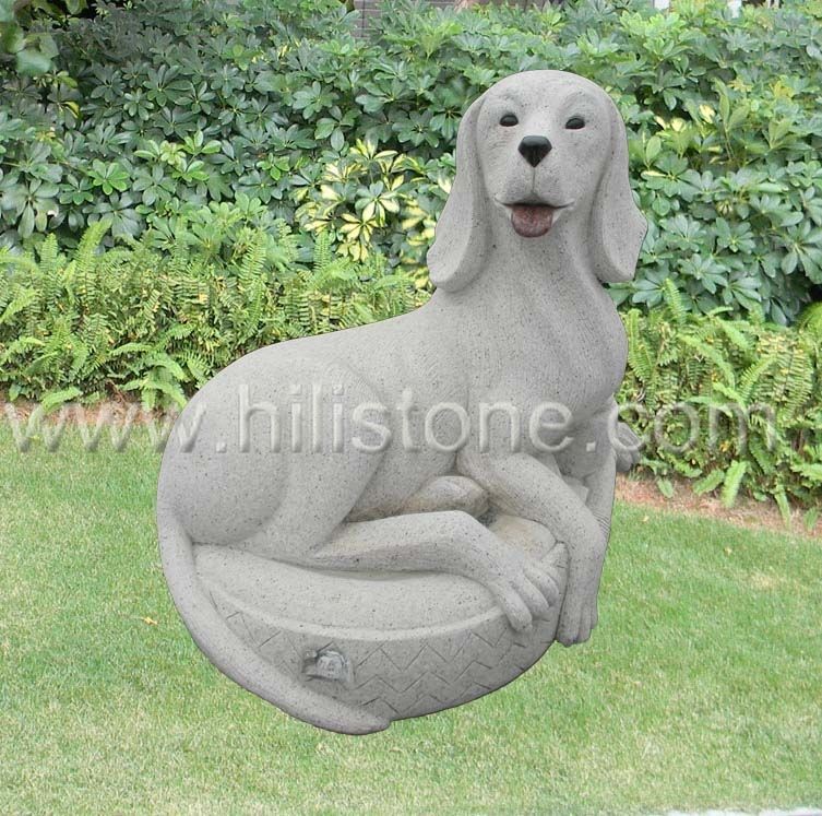 Stone Animal Sculpture Dog 16