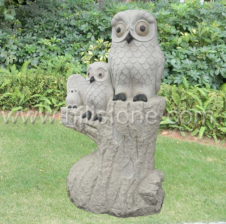 Stone Animal Sculpture Owl 3