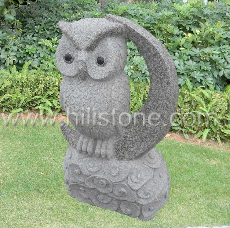 Stone Animal Sculpture Owl 4