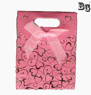 halloween paper pink gift bags