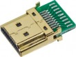 HDMI male connector A type with PCB
